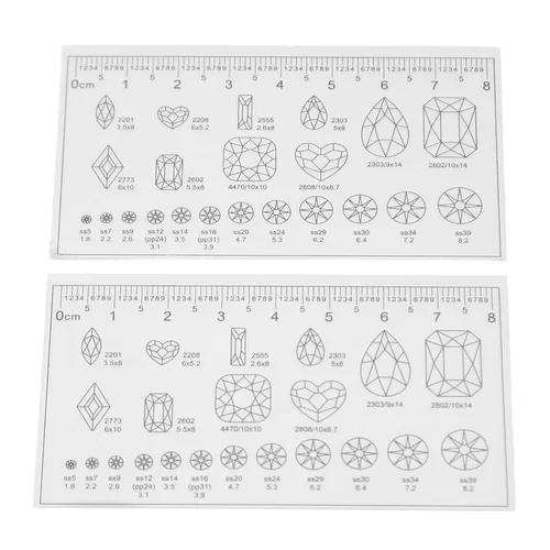 Vista 7 de Regla de medición de uñas, 10 piezas, ultra fina, flexible, material de PVC, 0.5 in de longitud