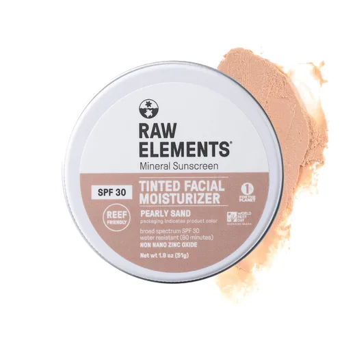Vista 10 de Crema facial tintada ultra-hidratante Raw Element, protector solar mineral no tóxico para la cara, hidratante diario tintado, óxido de zinc no nano