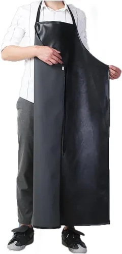 Vista 2 de Delantal impermeable Unisex Adulto Industrial Trabajo Delantal Delantal de goma de vinilo Delantales resistentes