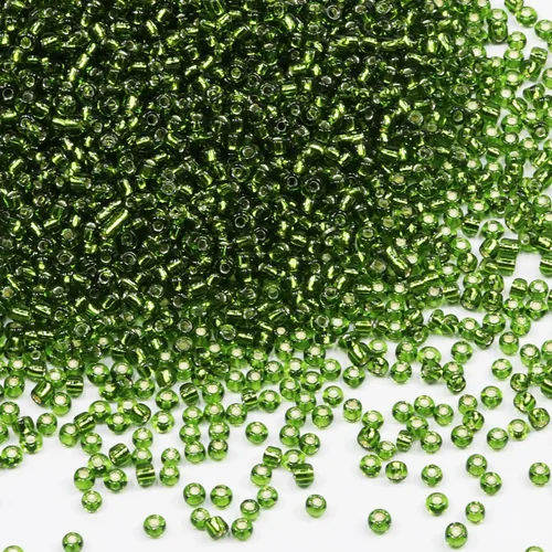 Vista 9 de Cuentas de Semilla de Vidrio Transparentes con Línea Plateada Tamaño 8/0 Artesanías Cuentas de Semilla de Cristal de 3 mm para Hacer Joyas