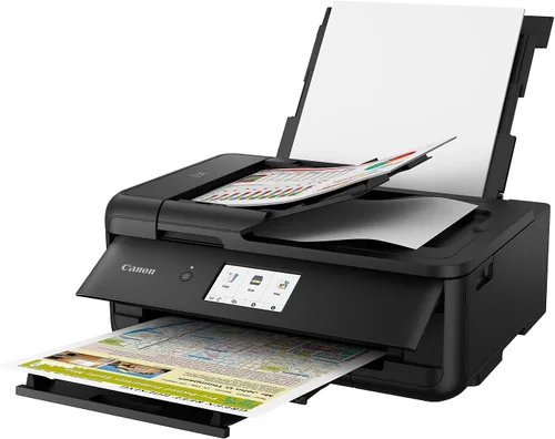 Vista 3 de Canon PIXMA TS9520 Impresora todo en uno inalámbrica para casa u oficina Escáner Fotocopiadora Impresión móvil con AirPrint y Google Cloud