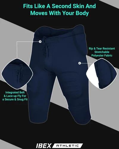 Vista 2 de Pantalones de fútbol integrados para adultos, pantalones de práctica de fútbol para hombre con almohadillas integradas