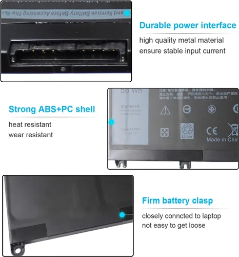 Vista 3 de Batería de 15.2V 56Wh 33YDH para Dell Inspiron 17 7000 7773 7779 7778 7786 2 en 1 15 7577 Latitude 15 3590 3580 3490 3380 G5 15 5588 7 g3 3579 3779