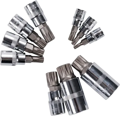Vista 7 de Qnkaa Spline Juego de puntas de zócalo 10pcs Cuadrado Triple Plata M4 - M18