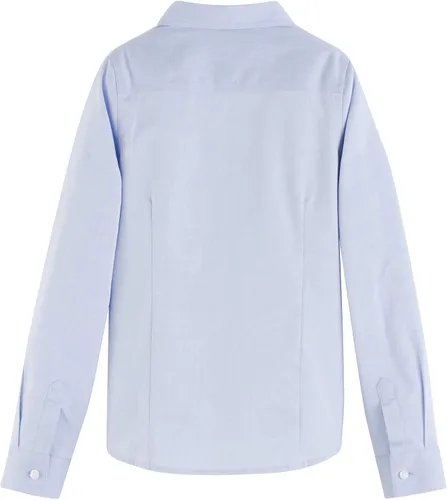 Vista 2 de Tommy Hilfiger Blusa Oxford de manga larga con cuello abotonado para niña