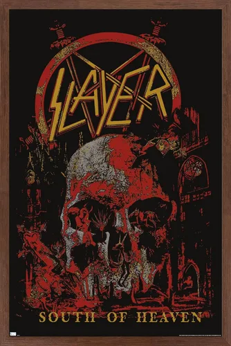 Vista 10 de Trends International Slayer - Póster de pared del sur del cielo, 22.4 pulgadas de largo x 14.7 pulgadas, versión enmarcada en madera de granero