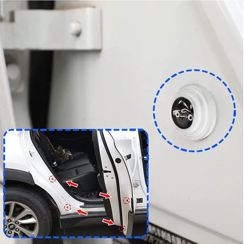 Vista 3 de deemars 10 piezas de amortiguador de la puerta del coche, junta de decoración de la junta de absorción de golpes, junta anticolisión, accesorios