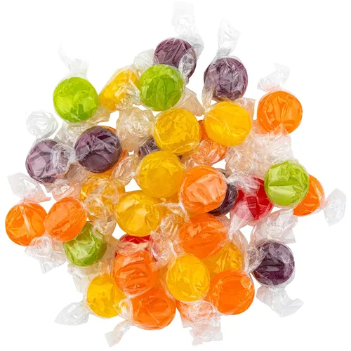 Vista 2 de Snackadilly - Caramelo duro con sabor a fruta, bolsa de 3 libras, sabores de frutas surtidos, dulces envueltos individualmente