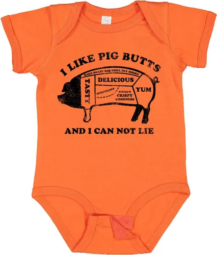Vista 4 de inktastic Body para bebé I Like Pig Butts Blanco