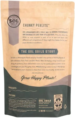 Vista 2 de Sol Soils Perlita gruesa para plantas, enmienda ligera y totalmente natural de suelo de vidrio volcánico para mejorar el drenaje y la aireación, 2