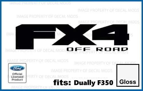 Vista 4 de FX4 Offroad - Calcomanías adhesivas para Ford F350 F450 DUALLY ONLY troquelado (2017-2020) – DCBM Solid (juego de 2) Dimensiones: 12 x 3 pulgadas