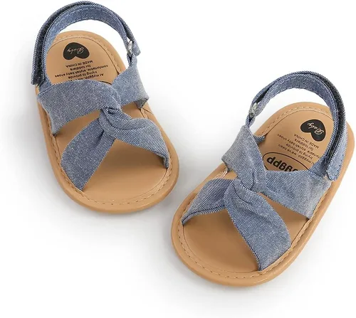 Vista 4 de Timatego Sandalias de verano para bebés y niñas con suela suave de flores, zapatos de vestir para cuna, recién nacidos, para recién nacidos