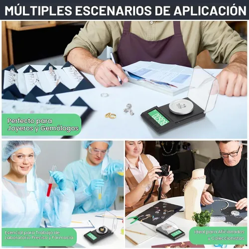 Vista 6 de Báscula portátil de miligramos de 3.53 oz/0.00004 oz, báscula recargable