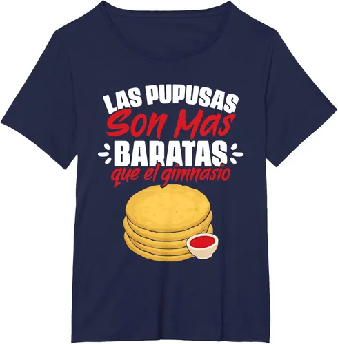 Vista 16 de Las Pupusas Que El Gimnasio - Camiseta salvadoreña salvadoreña, Negro