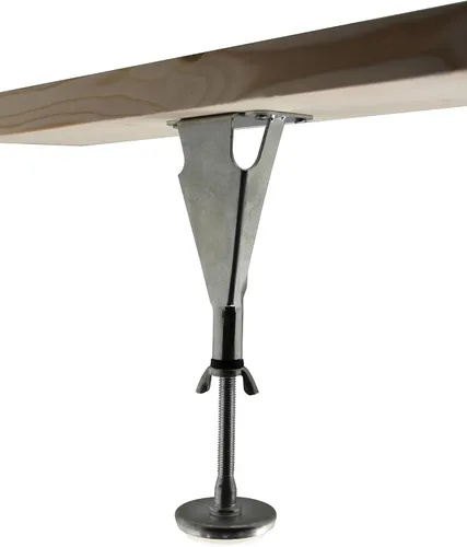 Vista 4 de KB Designs Patas de soporte central de altura ajustable para marco de cama, juego de 4, color plateado