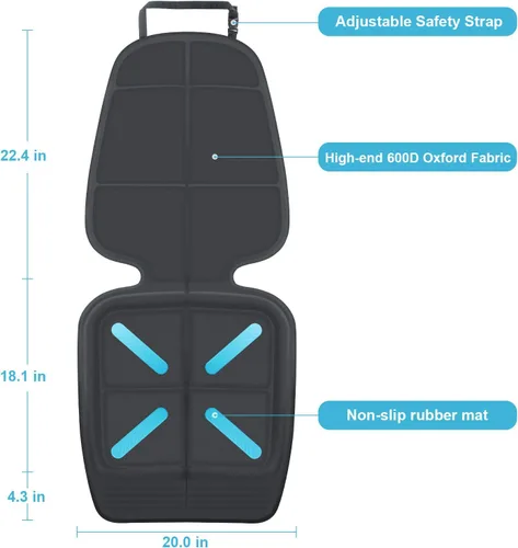 Vista 4 de Cubierta para asiento de coche para asientos de bebé y niños, Shynerk protector de asiento de coche para debajo de los asientos del coche