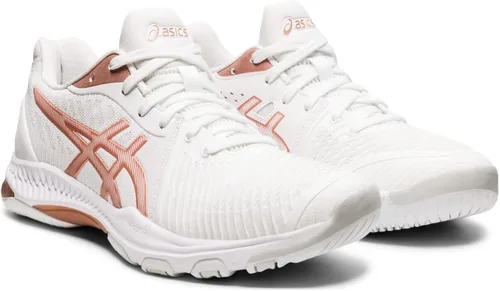 Vista 2 de ASICS Zapatos de voleibol Netburner Ballistic FlyteFoam para mujer, Blanco