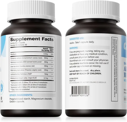Vista 2 de Akkermansia muciniphila Suplemento probiótico 1000 mg - 60 Cápsulas Vegetarianas