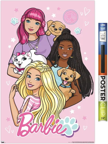 Vista 13 de Trends International Mattel Barbie - Bonito póster de pared, 22.4 pulgadas de largo x 14.7 pulgadas, versión enmarcada en madera de granero Versión