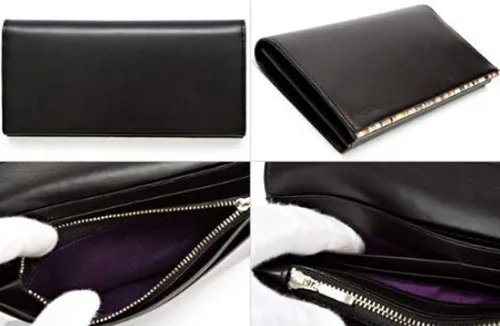 Vista 2 de Paul Smith largo billetera Multi rayas Negro