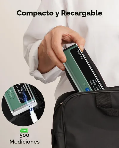 Vista 5 de Checkme Monitor de presión arterial para uso doméstico - Brazalete para la parte superior del brazo, máquina de presión arterial Bluetooth, lecturas