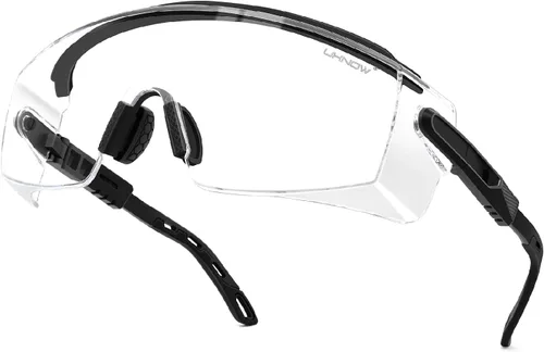 Vista 9 de UKNOW Gafas de seguridad sobre anteojos, gafas de seguridad antivaho ANSI Z87.1, gafas protectoras ajustables