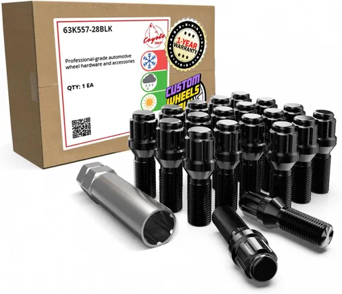Vista 8 de Wheel Accessories Parts Juego de 20 pernos de orejeta M14 x 1.25 14 x 1.25 para asiento de bellota, 0.669 in, hexagonal, 1.299 in de longitud