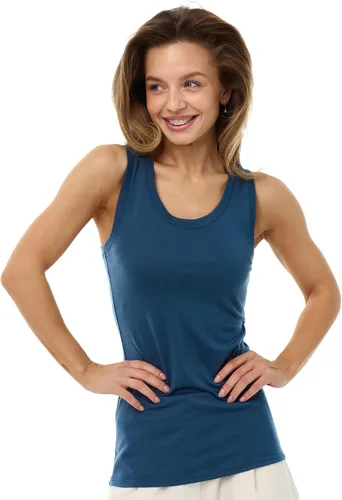 Vista 15 de 100% Merino Wool Tank Top Women - Active Sleeveless Undershirt Base Layer Denim Cuello Alto