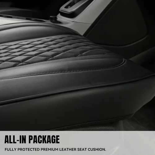 Vista 6 de Car Pass Funda de asiento trasero, brillantes, acolchadas, cuero napa, impermeable, transpirable, protector de ajuste universal para automóvil