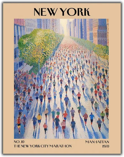 Vista 15 de K&L DESIGN CO. Impresión artística retro vintage de Nueva York, póster sin marco de 11 x 14 pulgadas, recuerdos de la ciudad de Nueva York, bonita