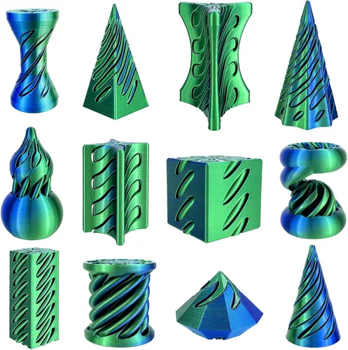 Vista 12 de Escultura Imposible Pirámide Pase 3D Impresa, Juguete para Ansiedad de Cono, Imposible Cilindro Alivio de Ansiedad, Imposible Pase Mágico