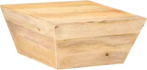 Vista 9 de Mesa auxiliar, mesa de centro de tronco, mesa de centro de granja adecuada para sala de estar, oficina, balcón, estudio, sala de estar familiar