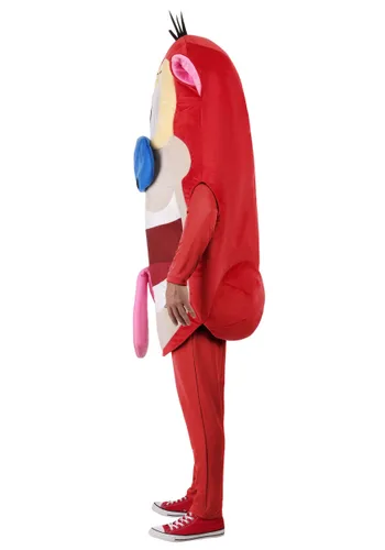 Vista 3 de Disfraz Adulto de Stimpy de Ren & Stimpy Show Multicolor