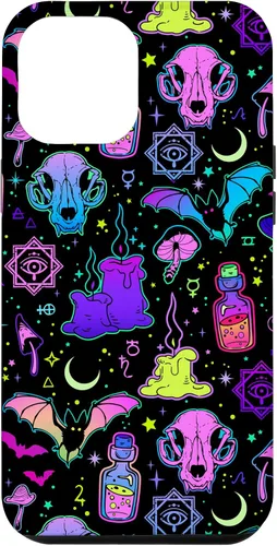 Vista 25 de Funda de brujería mágica para iPhone 16 con diseño gótico pastel de Halloween