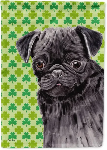 Vista 25 de Caroline's Treasures SS4442GF Affenpinscher Bandera de jardín con retrato de trébol del día de San Patricio para buzón, bandera decorativa