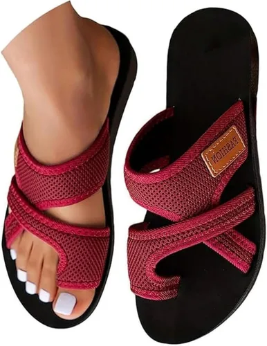 Vista 8 de Sandalias ortopédicas para mujer, con plataforma elegante, cómodas, ortopédicas, para caminar, soporte de arco, sandalias de verano