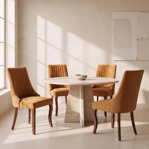 Vista 20 de Sillas de Comedor - Juego de 2 sillas de comedor modernas de mediados de siglo, tapizadas de tela con respaldo alto, sillas de cocina y comedor
