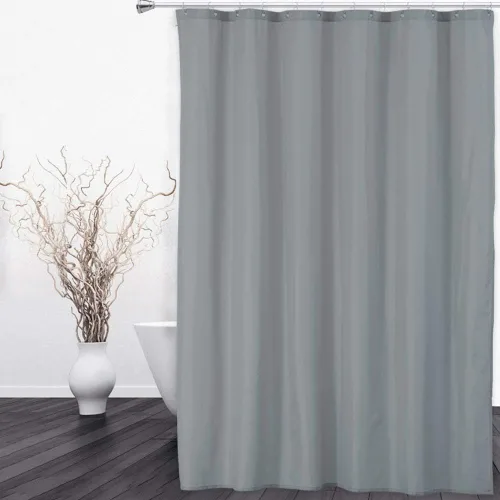 Vista 9 de Cortina de ducha de tela 100% impermeable con imanes para baño, 72 x 72 pulgadas, color marfil