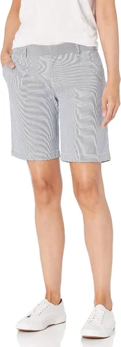 Vista 15 de Tommy Hilfiger Pantalones cortos chinos casuales de negocios Hollywood para mujer Azul marino