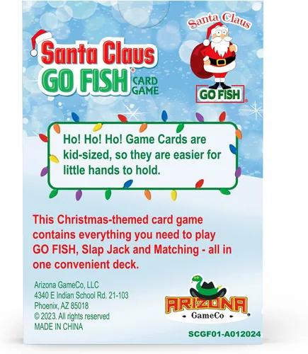 Vista 5 de Santa Claus Go Fish - Un juego de Navidad familiar para niños a partir de 4 años Go Fish, Old Maid y Slap Jack en una baraja