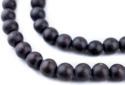 Vista 252 de TheBeadChest: cuentas de madera redondas naturales de 0.315 pulgadas, cuentas de madera sueltas espaciadoras para fabricar joyas, 4 tamaños