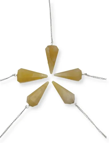 Vista 22 de WholesaleGemShop Péndulo facetado de cristal de piedras preciosas naturales