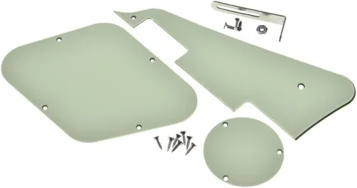 Vista 14 de KAISH Abalone Pearl LP - Placa trasera para guitarra con soporte de níquel de acero y tornillos de montaje para EE. UU