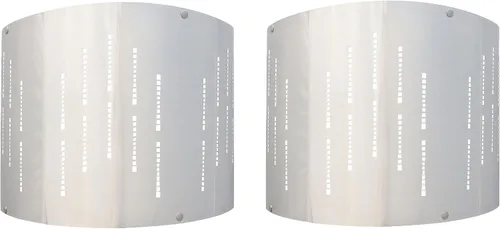 Vista 11 de Royal Designs, Inc. Do It Yourself Drum Hardback Lamp Shade with Stencil Design, UNO Drop Fitter, HB-644U-8BLK-2, Black, 8 x 8 x 8, Pack of 2 Black
