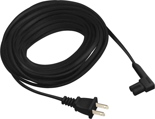 Vista 5 de Paquete de 2 cables de alimentación de 25 pies, compatible con altavoces Sonos One, One SL, Play-1, cable de alimentación negro extra largo