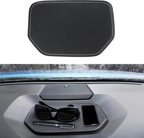 Vista 11 de Tapete de cubierta de tablero para Toyota Tundra accesorios 2014 2015 2016 2017 2018 2019 2020 2021 material de silicona interior almohadilla Negro