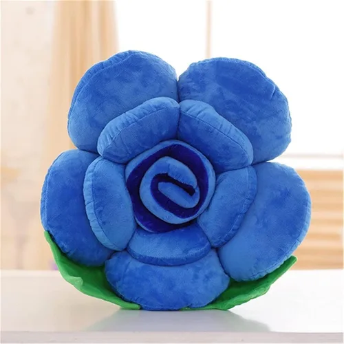 Vista 2 de Cojín de asiento de flores, cojines de suelo, cojines para muebles de patio, cojines de almohada (11.8 in, azul)