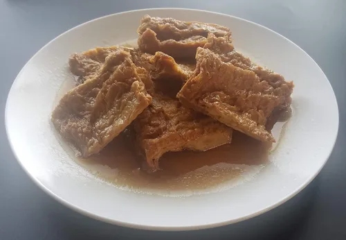 Vista 4 de Reemplazo de carne vegana enlatada de cuajada de pollo simulado de acompañante