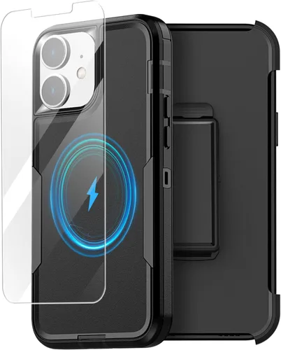Vista 14 de AICase Funda resistente para iPhone 12/iPhone 12 Pro, protección de grado militar duradera de 3 capas apta para bolsillos, cubierta protectora a