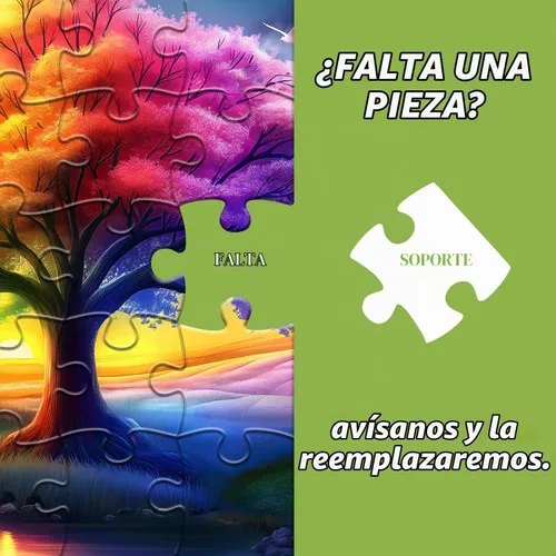 Vista 7 de Rompecabezas del Árbol del Arco Iris de la Vida para Adultos de 1000 Piezas, Rompecabezas de Gradiente de Paisaje Colorido, Rompecabezas